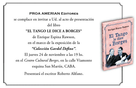 El tango le dice a Borges